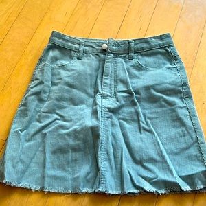 Blue Corduroy Skirt in XS